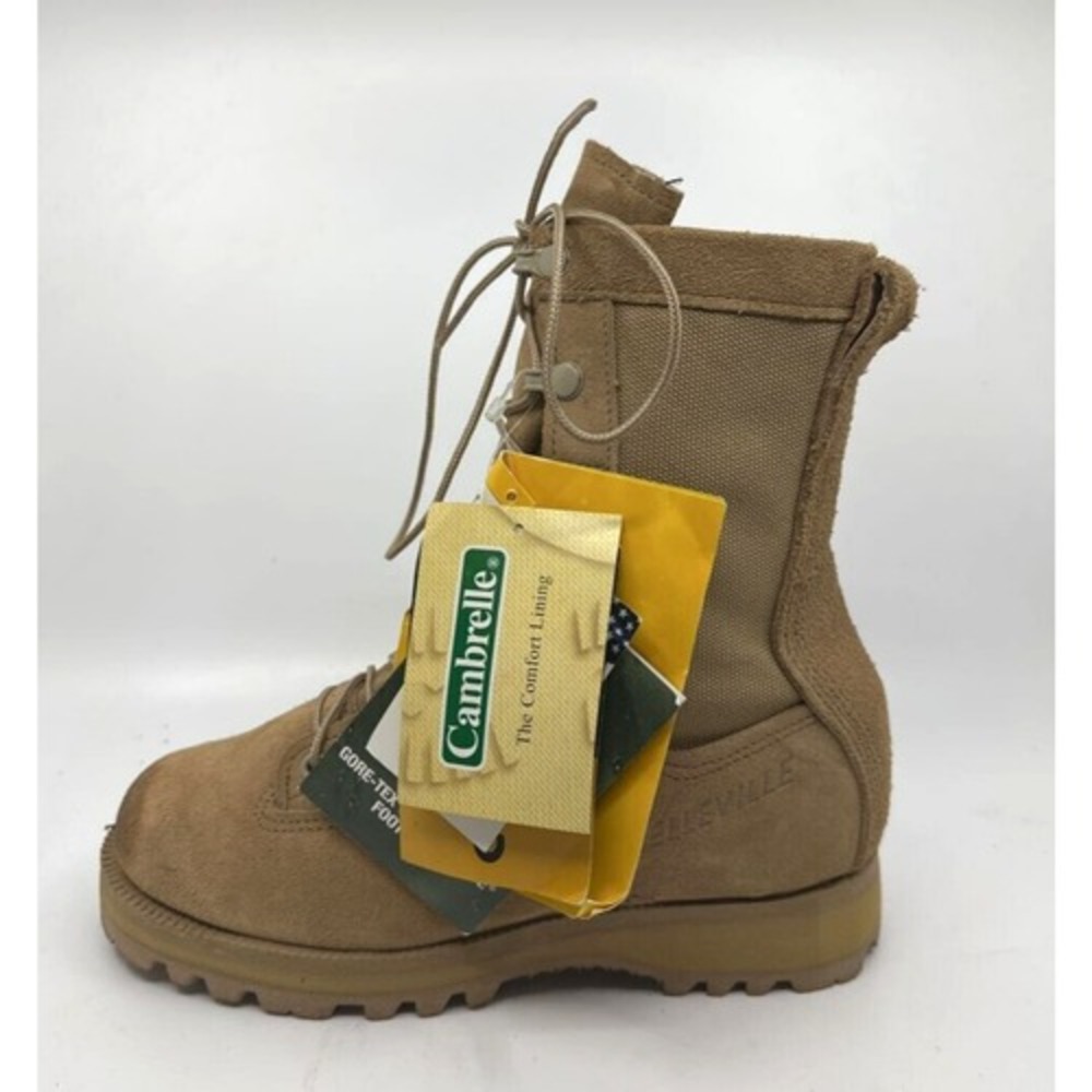 Belleville Mens Military Combat Boots Beige Leather 790A Waterproof 5.5 W New - Picture 8 of 8